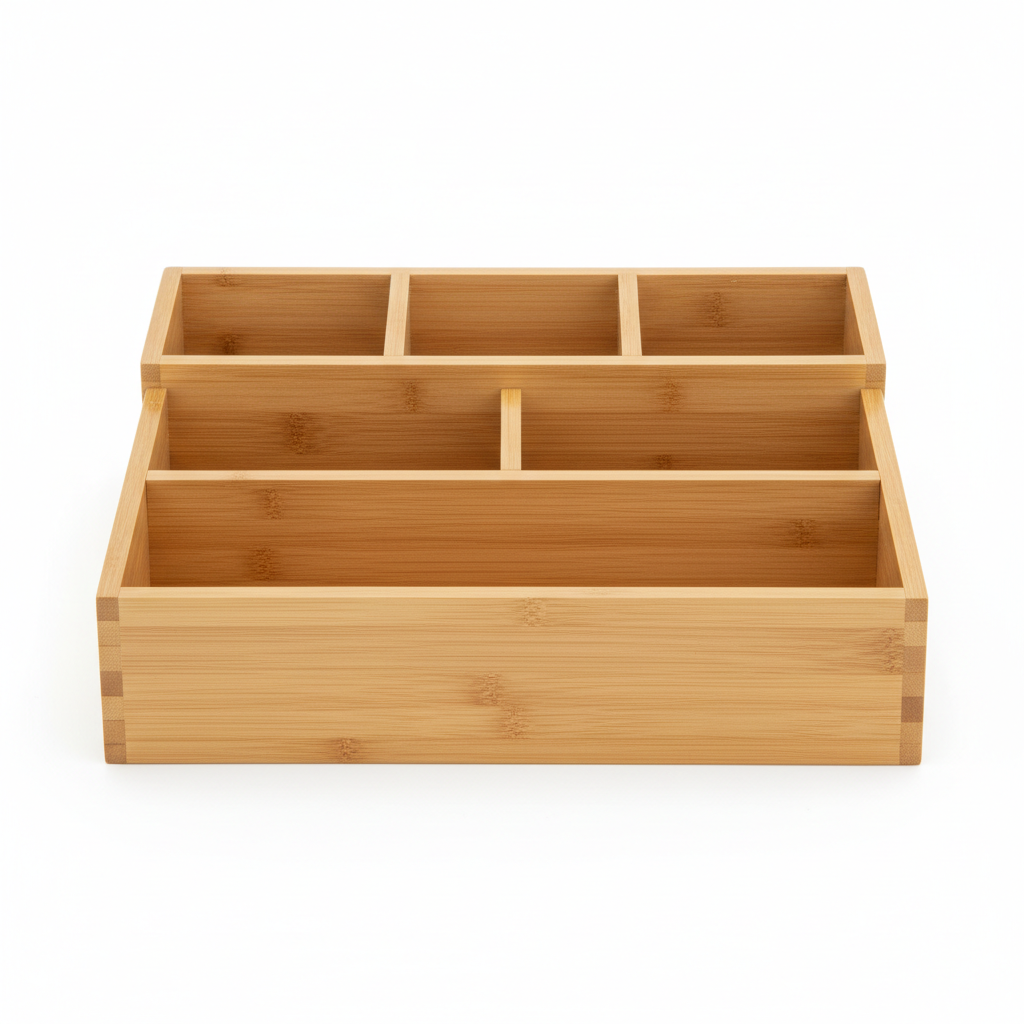 Bamboo Storage Organizer - Front