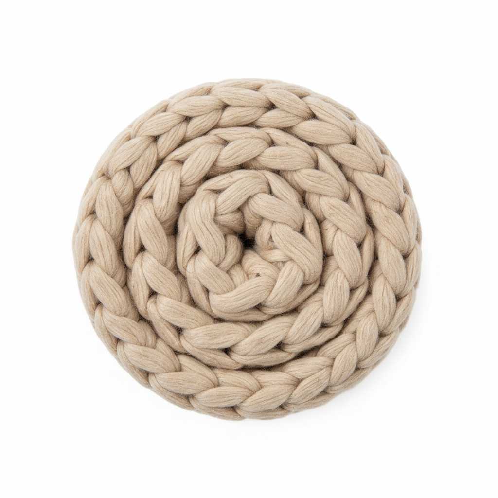 Cozy Knit Throw Blanket - Rolled