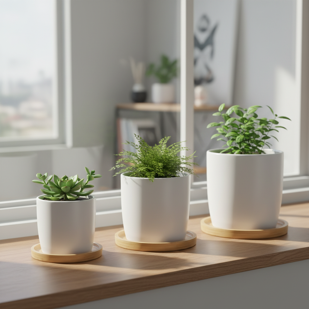 Ceramic Plant Pot Set