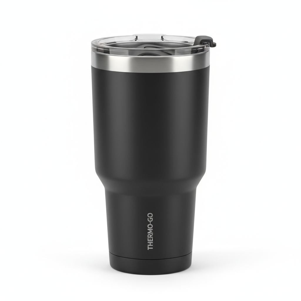 Insulated Travel Tumbler - Matte Black