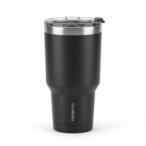 Insulated Travel Tumbler - Matte Black