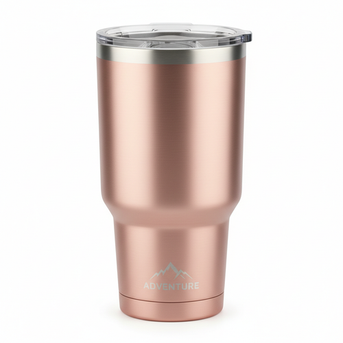 Insulated Travel Tumbler - Rose Gold