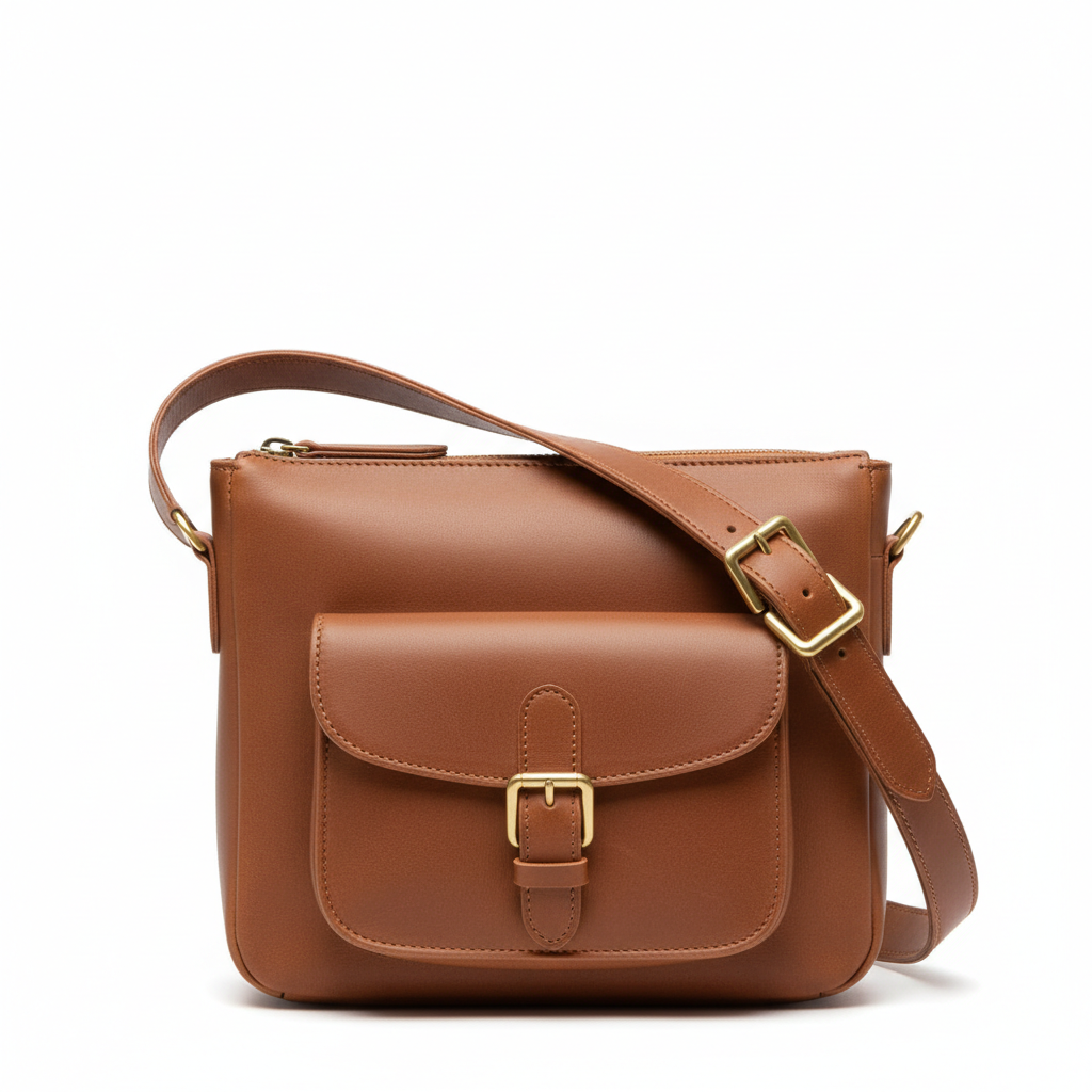 Leather Crossbody Bag - Front
