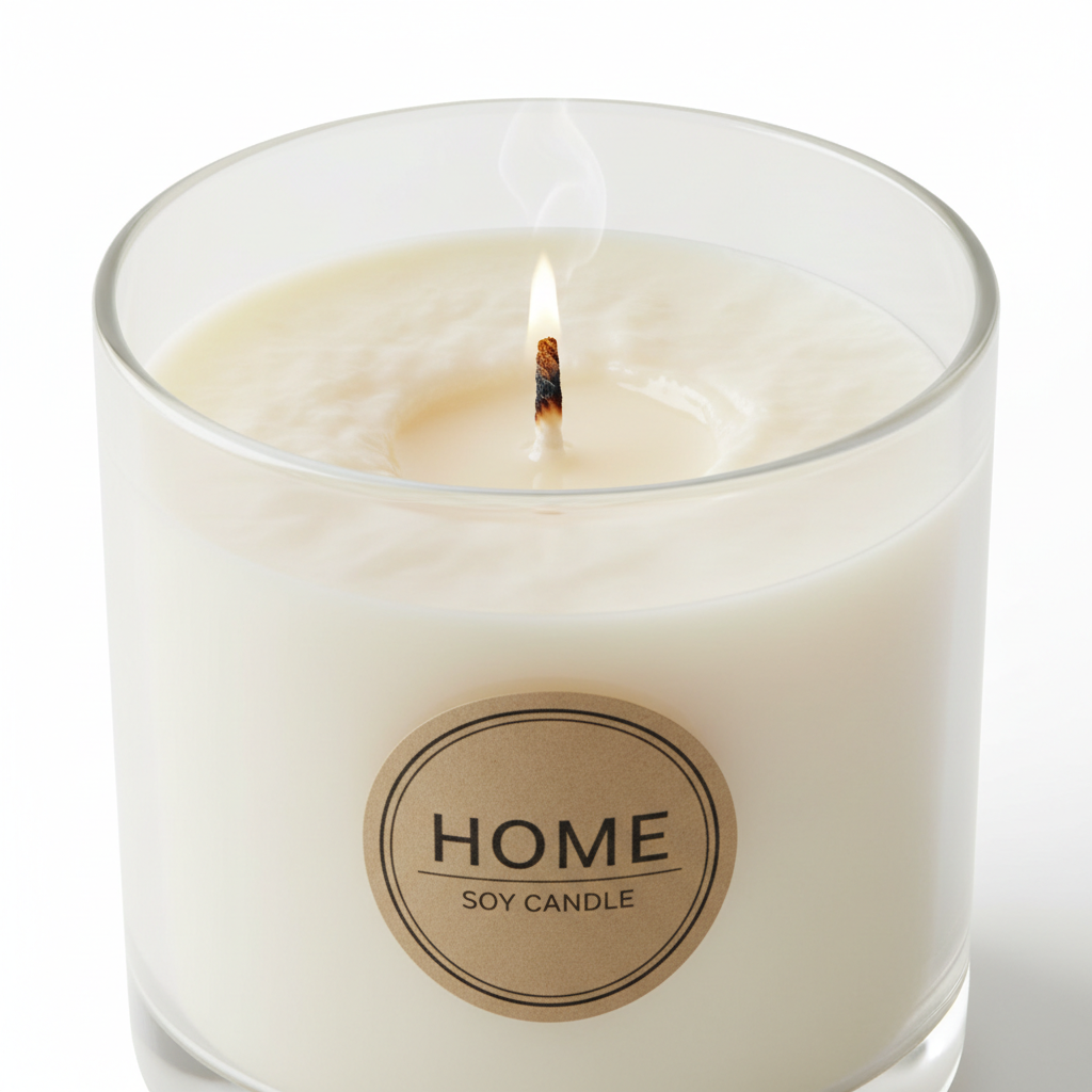 Scented Soy Candle - Close-up